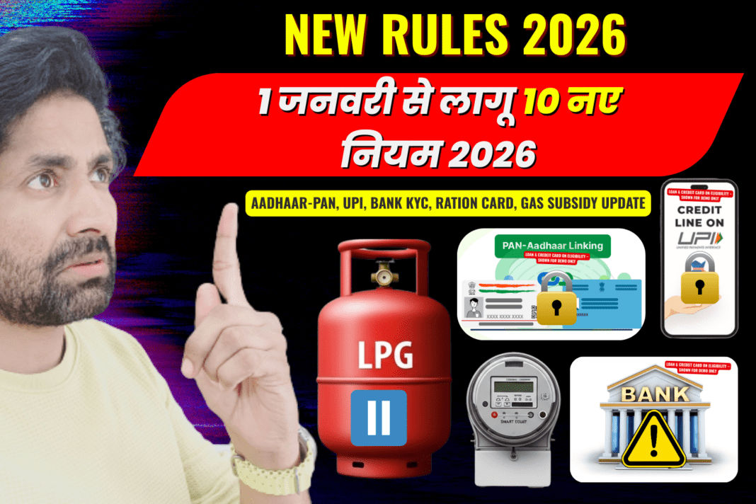 1 जनवरी से लागू 10 नए नियम 2026
