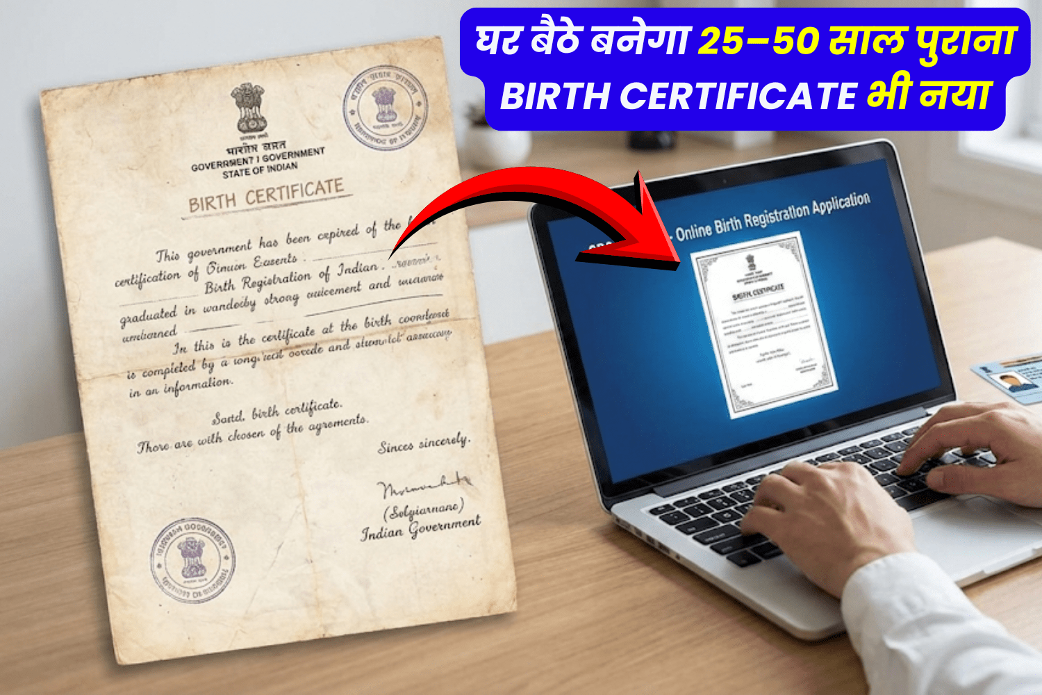 घर बैठे 25–50 साल पुराना Birth Certificate नया कैसे बनाएं? Old Birth Certificate Update 2026