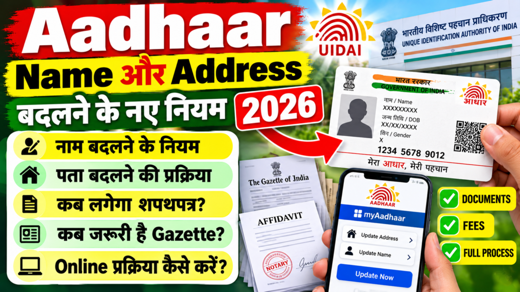 Aadhaar Name and Address Update 2026 Aadhaar Name and Address Update Rules 2026