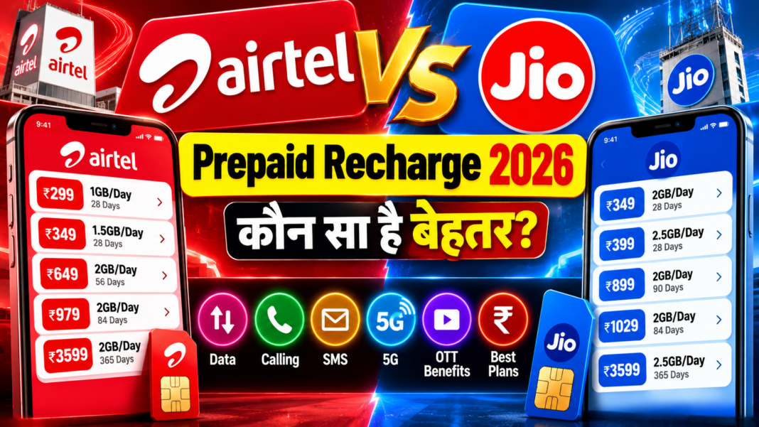 Airtel vs Jio Recharge Showdown Airtel Prepaid vs Jio Prepaid 2026