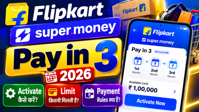 Flipkart Super Money Pay in 3 2026: Activate कैसे करें?