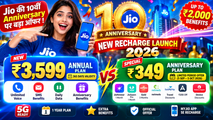 Jio 10th Anniversary New Recharge 2026